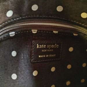 Kate Spade Brown Suede Mini Bag With Polka Dot Lining Dust Bag Included